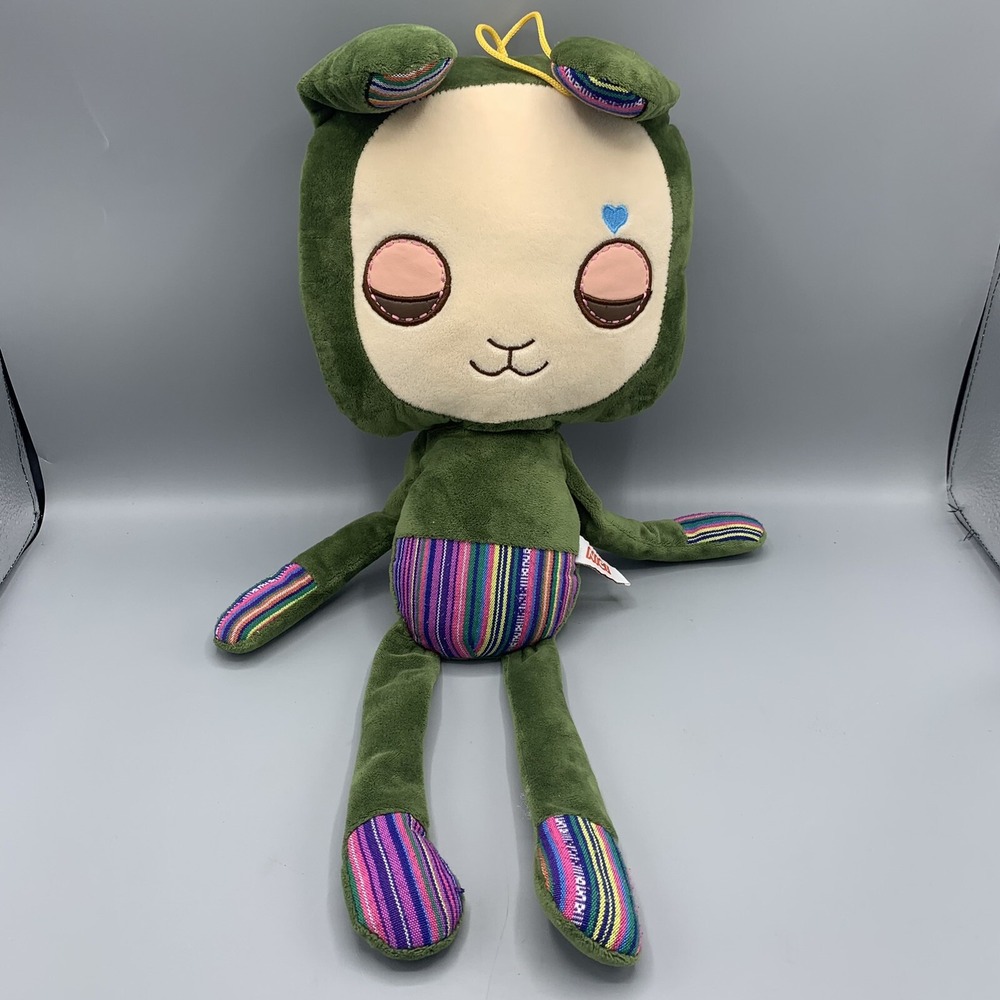 NICI AG Germany 21in Plush Bunny Anime Green Multicolor Stuffed Toy 96264